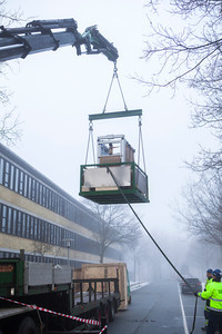PVT apparatus on its way to the laboratory