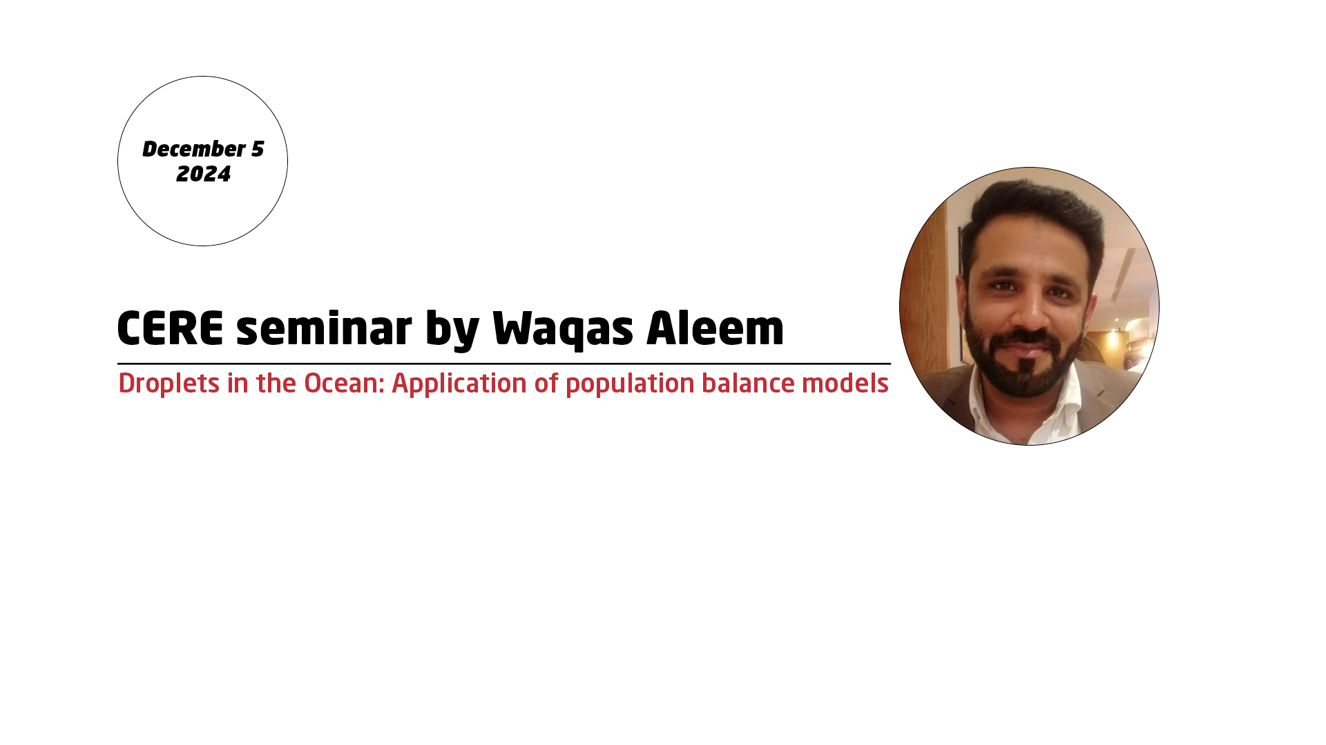 CERE seminar by Waqas Aleem